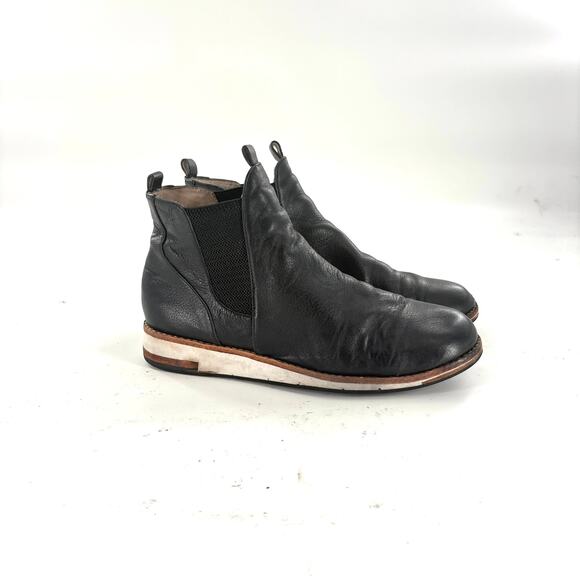 Matt Bernson Infinity Chelsea Boots 7.5 Black Leather Ankle Travel Comfort - Picture 2 of 6